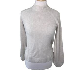 SMARTWOOL Cozy Lodge Bell Sleeve Sweater Natural Heather SMALL NWT